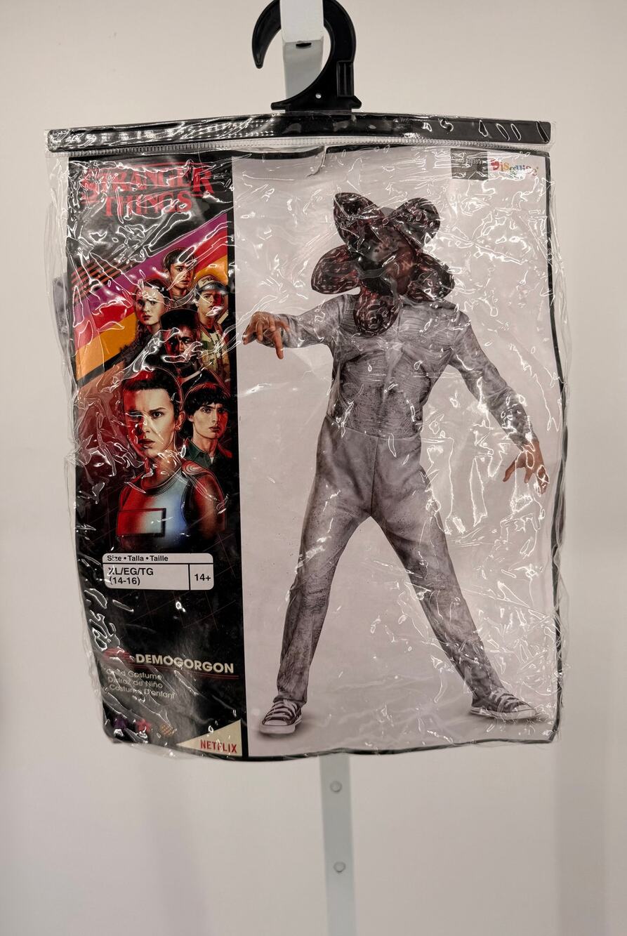 Stranger Things Demogorgon Costume Kids XL 14-16 Jumpsuit Headpiece Netflix
